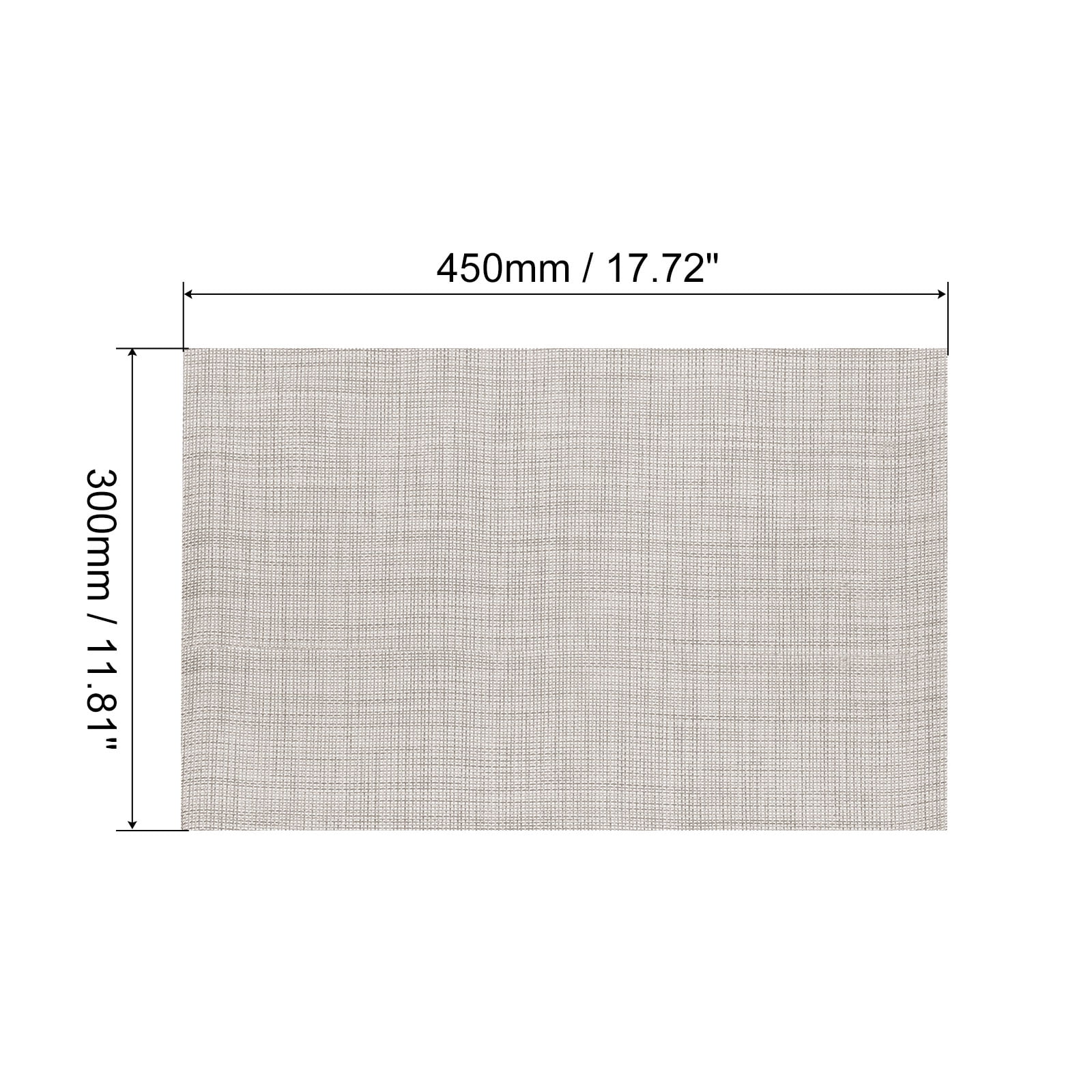 Unique Bargains Durable PVC Washable Woven Place Mats for Dining Tables and Home Use Beige