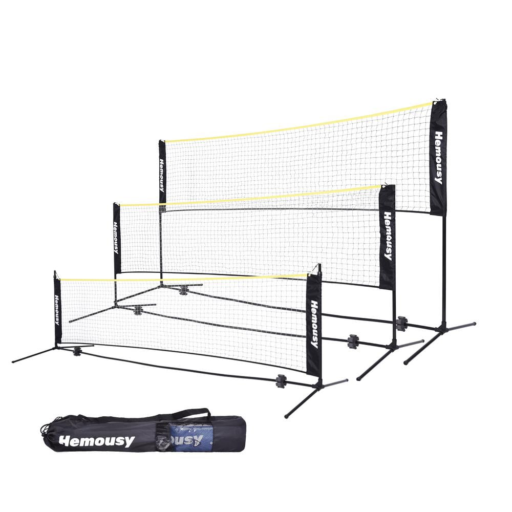 10ft Foldable Tennis Volleyball Net for Indoor Outdoor,Beach Morer Portable Garden Badminton Net Set with Stand No Tools or Stakes Required