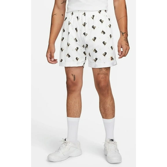 Nike Tennis Court Dri FIT Printed Shorts White DQ4581-663 Size L