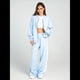 thumbnail image 4 of Conjunto de 2 Piezas para Mujer: Sudadera Informal de Larga con Cremallera y Pantalones Deportivos de Pierna Azul XXL, 4 of 10
