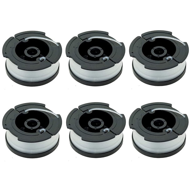 Carretes de repuesto JShteea 6 rollos 30 pies hilo desbrozadora AF-100 para Black Decker