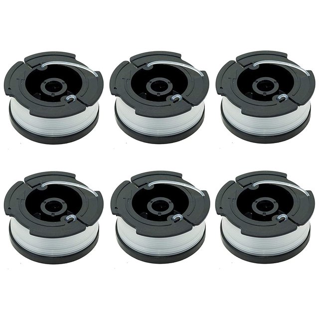 FLhrweasw 6 rollos carretes repuesto 30 pies hilo desbrozadora AF-100 para Black Decker
