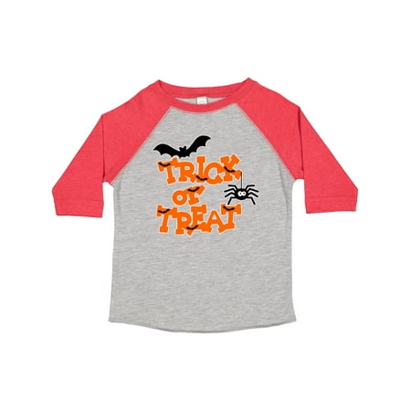 

Inktastic Halloween Trick-or-Treat with Spider and Bats Boys or Girls Toddler T-Shirt