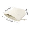thumbnail image 3 of 1 Pc Bolsa de Cosméticos Portátil para Mujeres con Cierre de Cuerda para Vacaciones y Viajes de Negocios PU Arena Blanca, 3 of 3