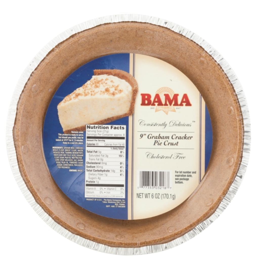 BCL 9 in. Graham Cracker Pie Crust, 6 oz. Cholesterol Free & Ready to