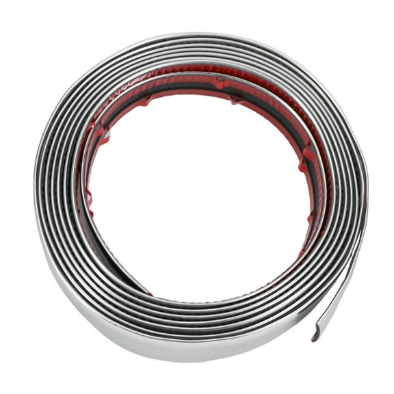 Unique Bargains 7/8" 22mm Width 10Ft 300cm Length Window Trim Strip Kit Silver Tone