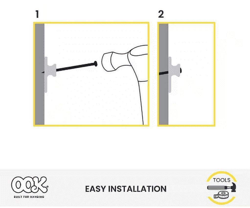(2 pack) OOK ReadyNail Dual Head Picture Hanger, Steel (20lb) 6 Piece