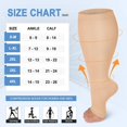 thumbnail image 2 of 3 Pairs Open Toe Compression Socks for Women & Men Circulation 15-20 mmHg - Better Blood Flow, Swelling , Best Support for Medical, Running, Nursing, 2 of 7