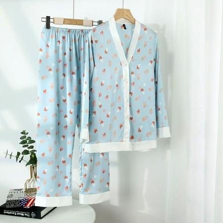 

Women s Pajamas Set V Neck Design Luxury Cross Letter Print Sleepwear Silk Like Home Clothes XXXXL Large Size Nightwear