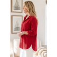 thumbnail image 2 of Catherines Women's Plus Size Brushed Rib Cozy Buttonfront Tunic, 2 of 4