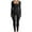 Black, variant on Utoimkio Women's Long Sleeve Slim Fit Jumpsuits Overalls Solid Color Square Collar Rompers for Women