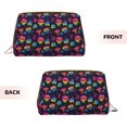 thumbnail image 3 of Picia Skull mushroom colorful Print Leather Makeup Bag Make Up Bag Travel Toiletry Bag for Her Girlfriend Teacher Teen Girl Gifts, 3 of 8