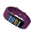 thumbnail image 2 of Pulsera inteligente Bluetooth Reloj impermeable Deporte Oxígeno en sangre Frecuencia cardíaca Pulsera electrónica, Púrpura Inevent EL002013-04B, 2 of 7