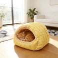 thumbnail image 4 of Thickened And Warm Fabric Cloth Pussy And Dog Beds Semi-enclosed Pet Beds, 4 of 6