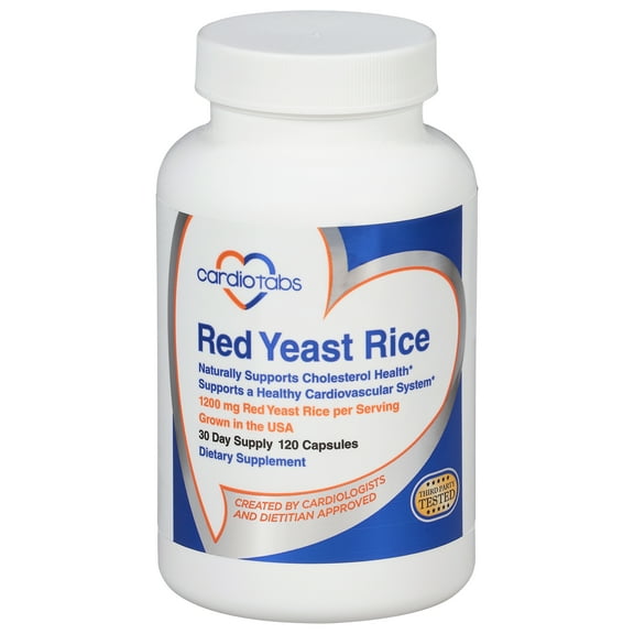 Cardiotabs® Red Yeast Rice Dietary Supplement Capsules 120 ct Bottle