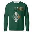 thumbnail image 4 of Men's St. Patrick's Day Ireland Crew Neck Long Sleeve Pullover Sweatshirt Casual Celtic Cross Top, 4 of 5