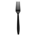 thumbnail image 4 of Smarty 7" Black Plastic Disposable Dinner Forks 1000ct, 4 of 5