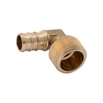 Pipe Fitting, PEX Barb Adapter Elbow, 1/2 x 1/2-In. MNPT