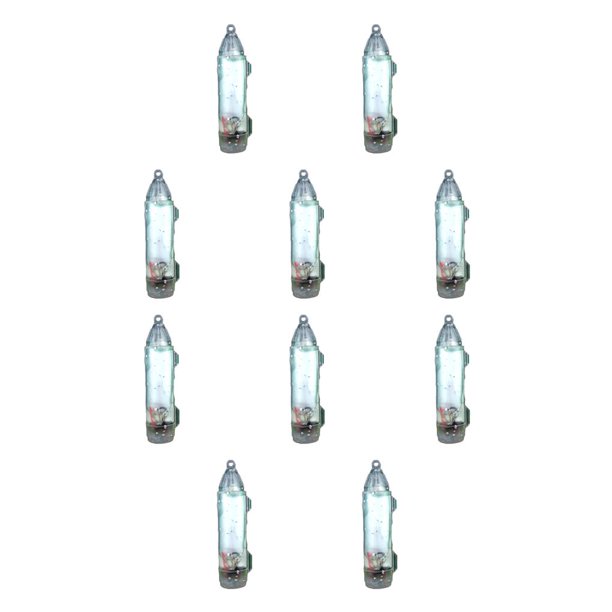 Soidarity Mini señuelo de pesca, luz de gota profunda, bajo el agua, activado por agua, cebo ligero diseñado, cebo intermitente, bajo, Halibut, Walleye, blanco 10piezas Soidarity CBP097131