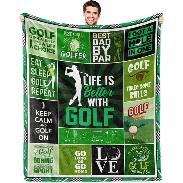 LHSHID Golf Gifts for Men Gifts for Golfers Funny Golf Gifts for Golfers Men Best Golf Gifts Golf Lovers Gifts for Men Unique Golf Blanket for Men Golf Lovers GolfersInches 60x80in