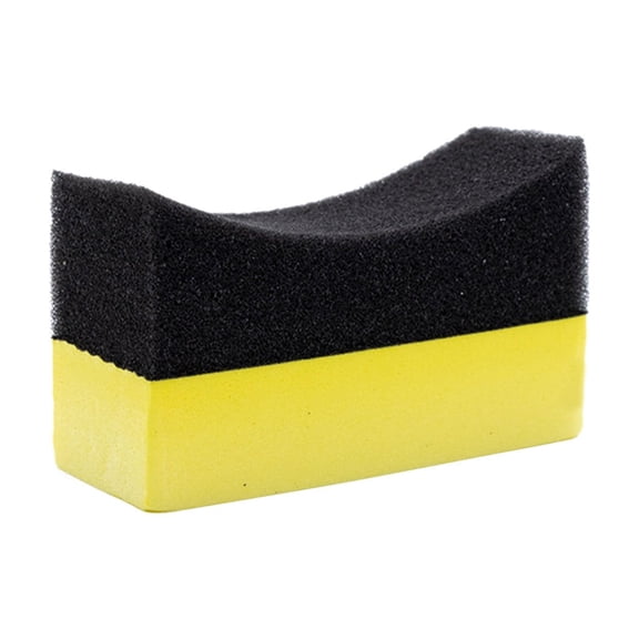 Qholemyo Curved Tire Sponge Wipe Car Wheel Cleaning Car Wash Brush For Waxing Car Supplies