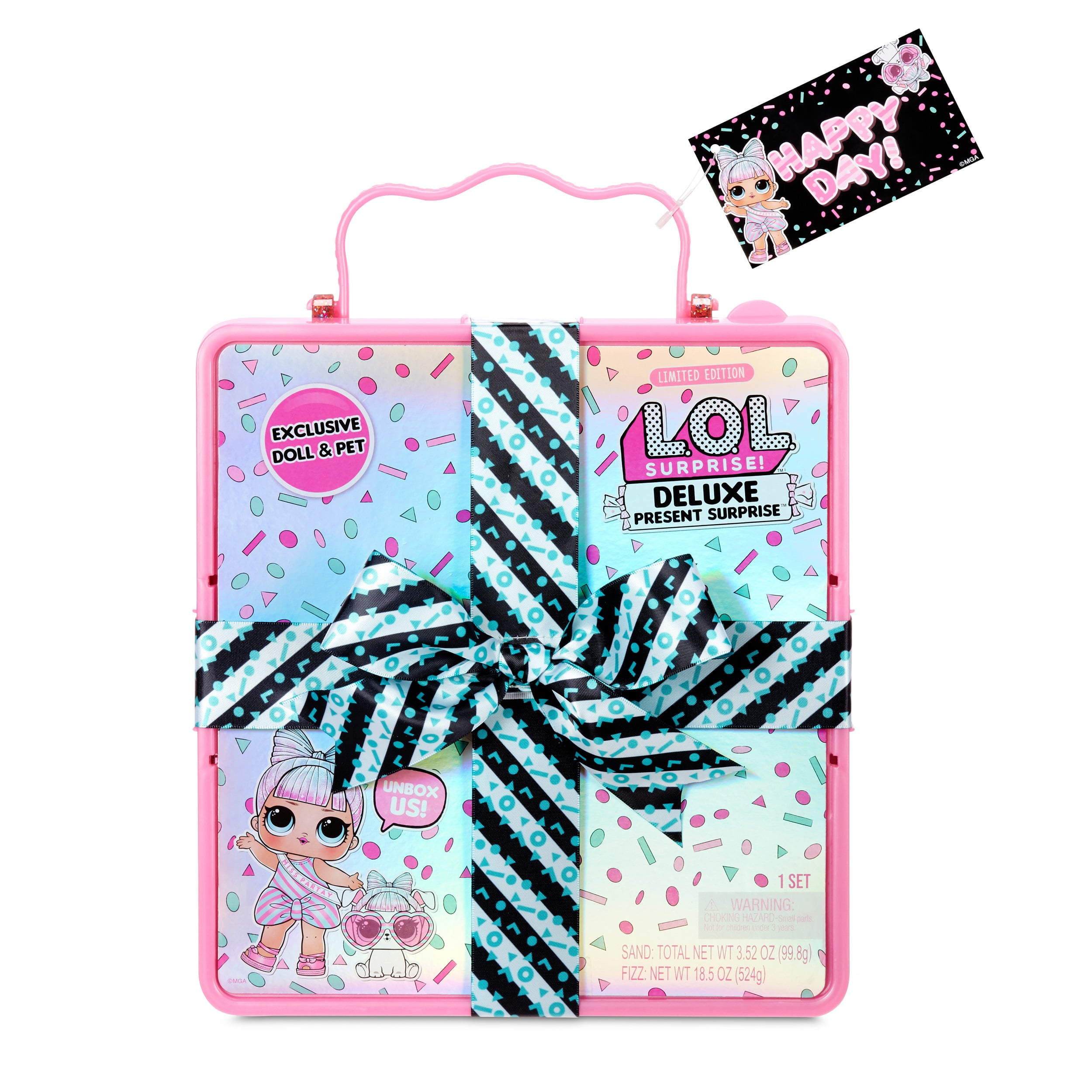 L.O.L. Surprise! Deluxe Present Surprise with Miss Partay Doll and Pet