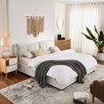 thumbnail image 2 of King Size Platform Bed Frame with Storage, Storage Upholstered Hydraulic Platform Bed with Integrated Headboard, Lift Up Platform Bed for Bedroom, Apartment, Beige, 2 of 9