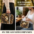 thumbnail image 2 of FOR U DESIGNS Golden Retriever Sunflower Print Bible Cover Bible Holder Case Handbag with Handle, Large Capacity Bible Carrier Tote Bag Study Bible Carrying Cases Christian Gifts, 2 of 7