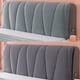thumbnail image 2 of Monstrate Funda de cabecera de cama de doble elástico, apta para cabecera de cama, fundas de cabecera de cama de terciopelo de elasticidad Decoración del hogar gris oscuro, 2 of 6