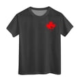 thumbnail image 1 of T-shirt Graphique Feuille d'Érable pour Garçons Drapeau du Canada Col Rond Manches Courtes Blouse Filles Fête Nationale Décontracté Patriotic 1st July Été Fête du Canada Célébration T-Shirt Graphique Filles, 1 of 4