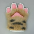 thumbnail image 6 of HeroNeo Women Winter Gloves Cartoon Tiger Paw Shape Warm Thicken Gloves Knit Mittens Furry Cuff Gloves for Girlfriend Presents, 6 of 10