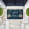 thumbnail image 2 of Let It Snow Mittens Printed Outdoor Door Mat, design by Emily Cromwell, 18"x30", 2 of 8
