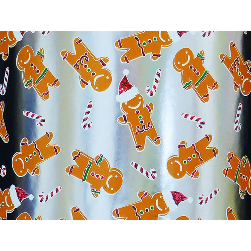 Pack of 1, Gingerbread Boy Wrapping Paper Roll, 30" x 417' For