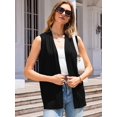 thumbnail image 4 of Chaleco tipo cárdigan Veryoung 2025 para mujer, negro, talla 3XL, 4 of 5