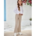 thumbnail image 2 of Arshiner Girls' Leggings High Waisted Stretch Bell Bottom Solid Color Athletic Classic, 2 of 6