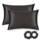 thumbnail image 1 of Funda de almohada de seda ALASKA BEAR 22 Momme Mulberry Silk, juego de 2, 1 of 5