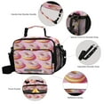thumbnail image 3 of FORMRS Student Lunch Bag Insulated Reusable Cooler Box with Zipper Pockets, Light Pink Doughnuts, 3 of 9