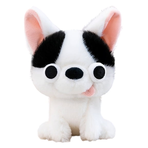 Big-Eyed Chihuahua Stuffed Animal Plush Puppy Cuddly Toy Cute Cartoon Dog Plushie Soft Companion Toy for Kids Adults Bedtime Cuddling Desk Decor Use CAI260319-White