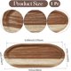 thumbnail image 2 of Bandeja de madera ovalada para servir, pequeña, de madera natural, rústica, decorativa, para pan y charcutería, con borde acanalado, de 8 x 4,7 pulgadas, 2 of 7