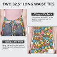 thumbnail image 6 of Pioneer Flower Floral Print Pattern Apron for Women and Men, Cotton Linen Waterproof with Pockets, Adjustable, 33x27 Inch for Kitchen, Gardening, BBQ, Salon, 6 of 6