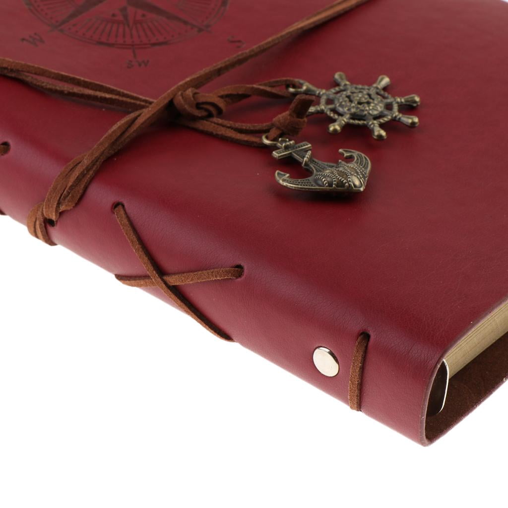 Axioma Retro Leather Cover Loose Leaf Blank Notebook A5 Journal Writing Notebook for Rose