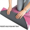 thumbnail image 3 of Pink Butterfly Pattern Hot Yoga Mat Towel Non Slip for Hot Yoga - Quick-Drying Yoga Mat Cover with 4 Corner Pockets with Travel Bag - Hot Yoga Towel Non Slip Grip Moisture Wicking Sweat 70"x26", 3 of 6