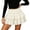 Beige, variant on Lusa Women's Summer Pure Color Mini Skirts Elastic Waisted Tiered Ruffle Short Skirts Elegant High Waist a Line Japanese Korean Style Cute Sweet Skirt for Casual Party Daily Wear Black XL