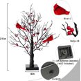 thumbnail image 6 of Ansurely Cardinal Tree, Ansurely Vintage Glowing Tree, LED Vintage Glowing Tree, Lowing Tree with Cardinals and Berries, Vintage Glowing Tree with Cardinals (2pcs), 6 of 7