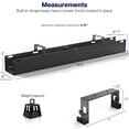 thumbnail image 5 of VIVO 47” Black Screw-on Fabric Cable Power Strip Management Tray, 5 of 8
