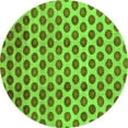 thumbnail image 1 of Ahgly Company Indoor Round Abstract Green Modern Area Rugs, 5' Round, 1 of 4