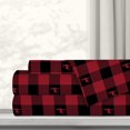 thumbnail image 1 of Safdie & Co. Premium Ultra Soft Bedding Printed Sheet Set 3PC Twin Red Deer Buffalo, 1 of 1
