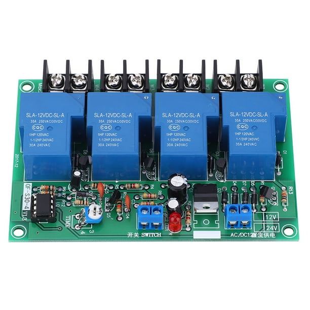 Módulo de relé, placa de secuencia de tiempo de alimentación Módulo de placa de secuencia Módulo de controlador secuencial ajustable fiel a su promesa