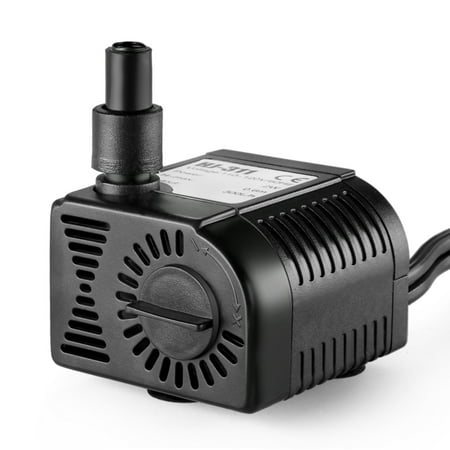 Submersible Water Pump Powerhead 80 GPH with Adjustable Flow Rate Suction Cup Mount for Aquarium Fish Tank Fountain Pond Spout Statuary Hydroponic