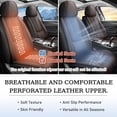 thumbnail image 4 of for CHEVROLET EQUINOX 2013 Car Seat Cover, PU Leather Two-piece set With Lumbar Support Non-slip, Black and Brown Car Seat Covers, Airbag-Compatible, 4 of 7